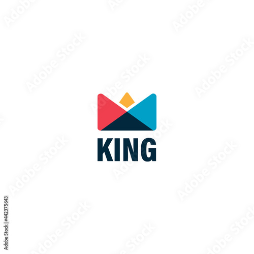 Simple King Crown With Spotlight Logo Sign Symbol Icon