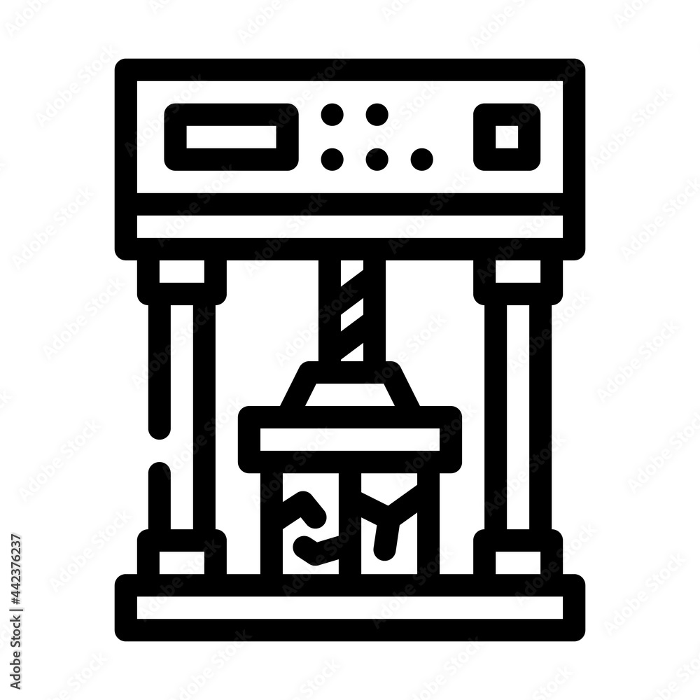 crash test line icon vector. crash test sign. isolated contour symbol black illustration crash test line icon vector. crash test sign. isolated contour symbol black illustration