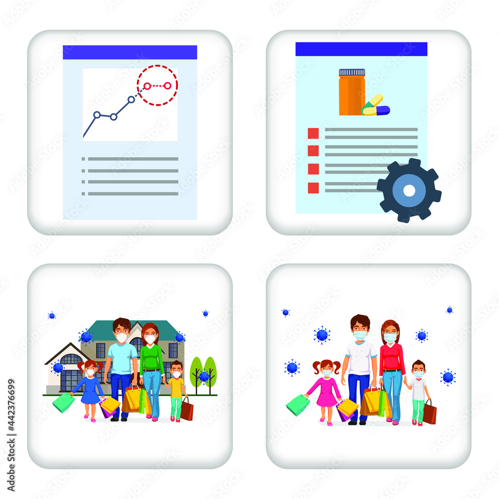Vector illustration Set for False Reporting, FDA Regulations and more EPS10 Vector illustration Set for False Reporting, FDA Regulations and more EPS10