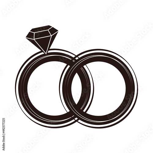 Wedding rings silhouette