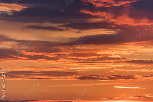 Bright Dramatic Sunset Sky for Sky Replacement or Background © JonShore