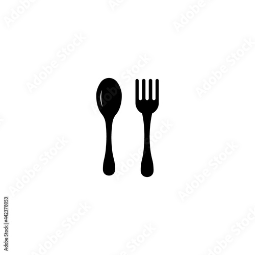 Spoon icon logo vector illustration