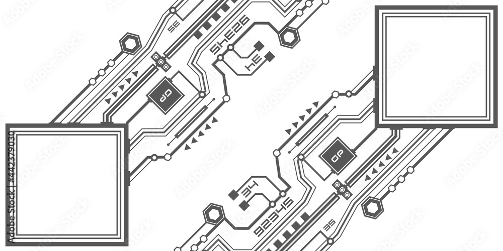 Technology white background .Electronic Chip.Technical background of the future.Hi tech digital connect. Banner Vector illustration. Technology white background .Electronic Chip.Technical background of the future.Hi tech digital connect. Banner Vector illustration.