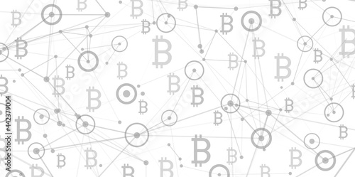 Bitcoin background.Virtual cryptocurrency.Digital money.Abstract lines.Vector illustration.