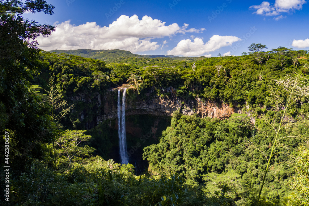 Chamarel Waterfall in Mauritius Island