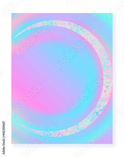 Holographic gradient background with semicircle and rainbow pattern. For background wallpaper, branding and other projects. Vector can be enlarged to any size.