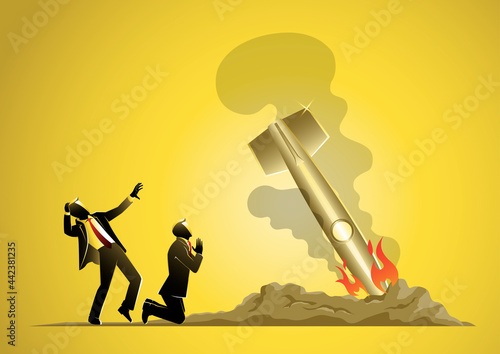 Project Startup Failure Vector Illustration