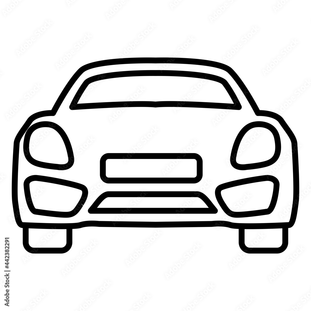 Car, linear design of private transport Car, linear design of private transport