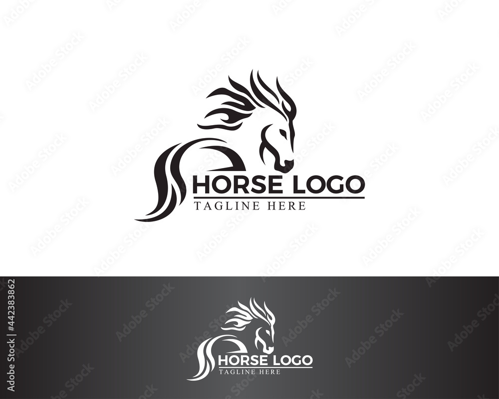 horse logo creative design template horse logo creative design template