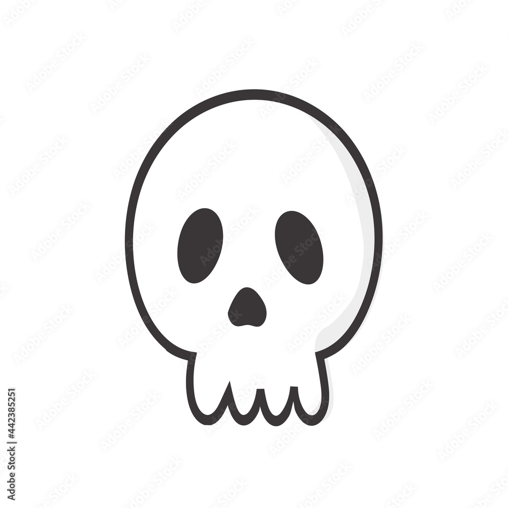 kull crossbone vector pirate icon logo Halloween ghost graphic symbol illustration