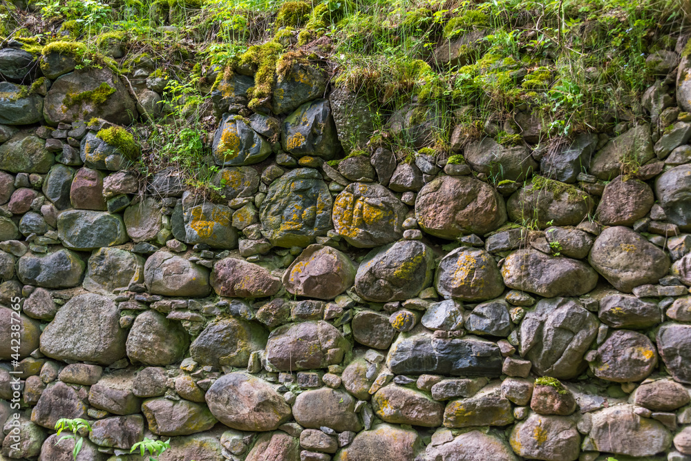 Ancient Stone Wall at an Abandoned Building Ancient Stone Wall at an Abandoned Building