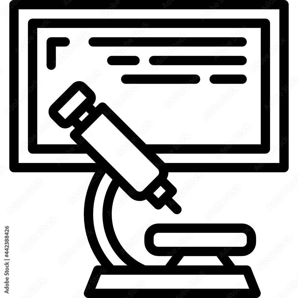 microscope line icon microscope line icon