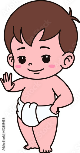 illustration of small cute baby