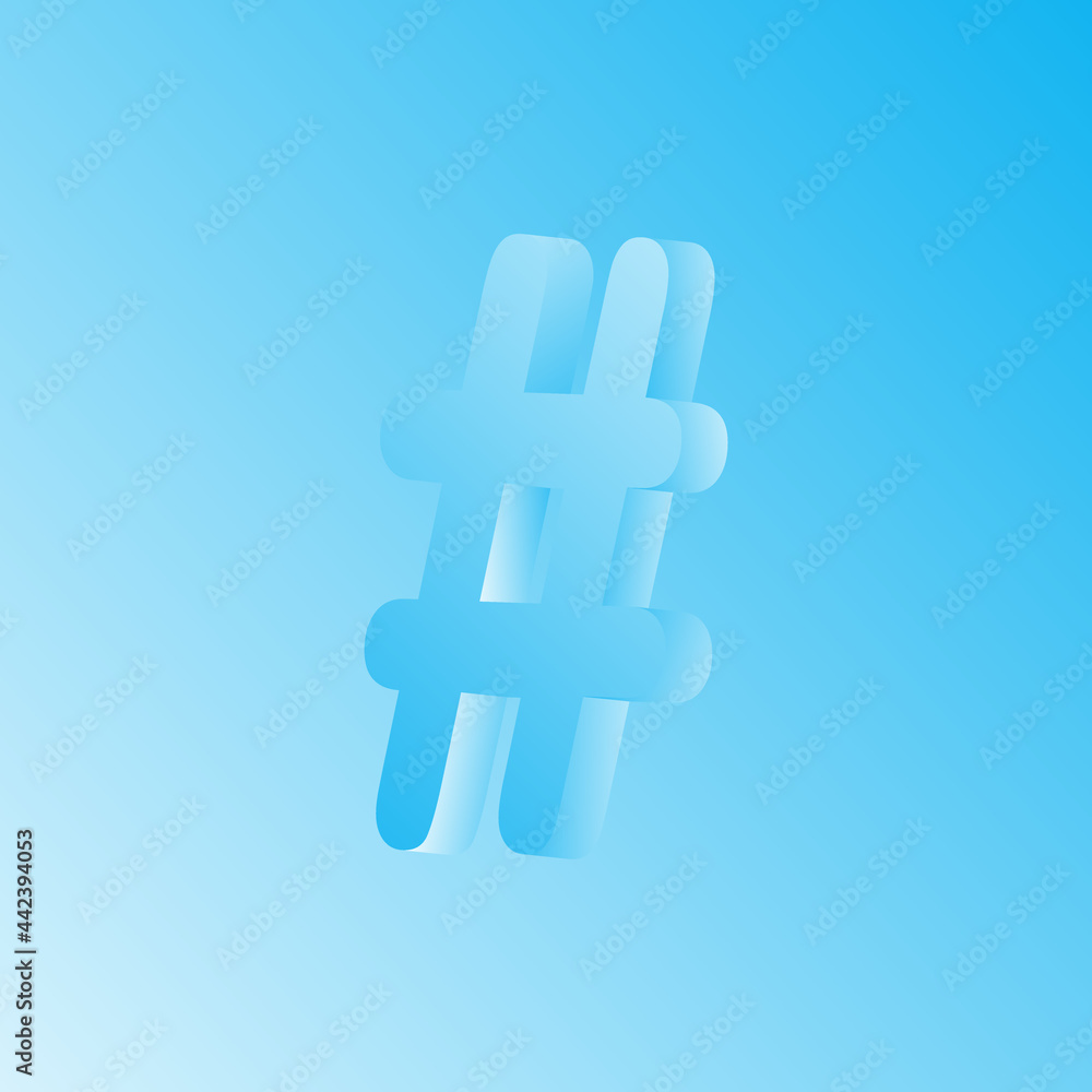 Obraz premium Tag Mark 3D Vector Flat Icon