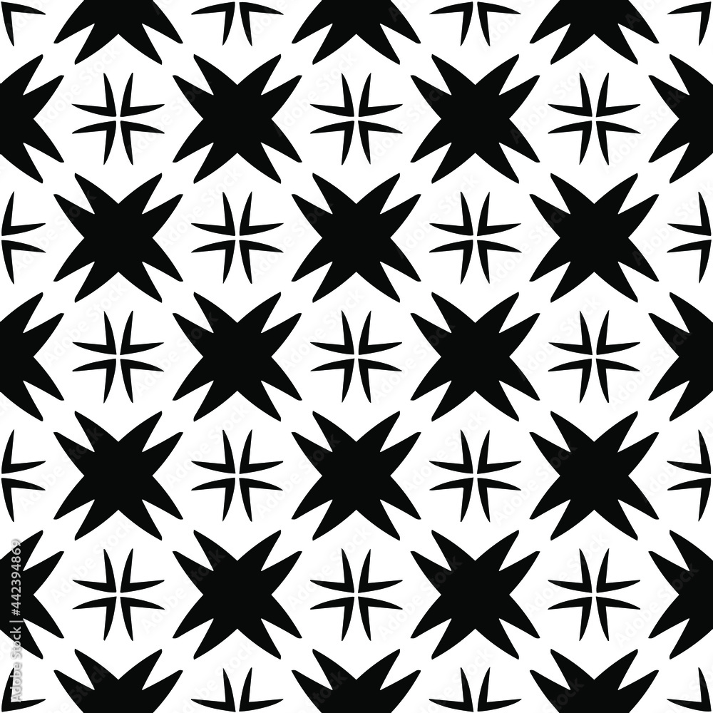 Seamless vector pattern in geometric ornamental style.