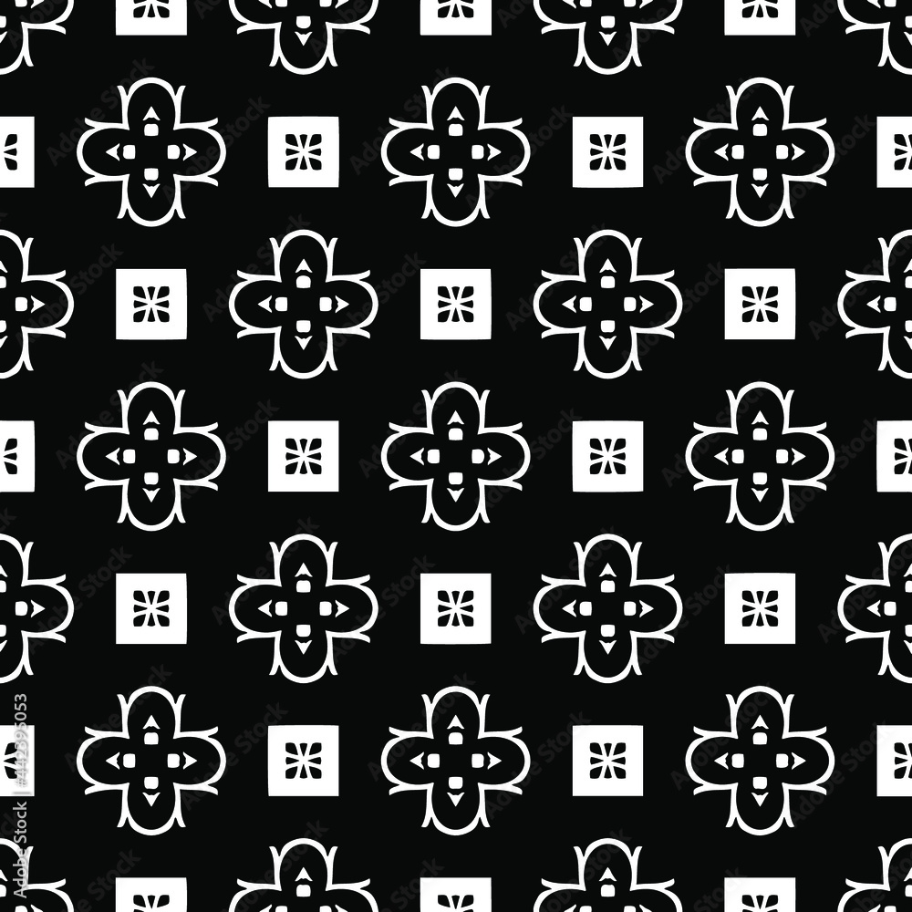 Obraz premium Seamless vector pattern in geometric ornamental style.