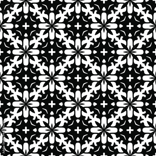 Seamless vector pattern in geometric ornamental style.