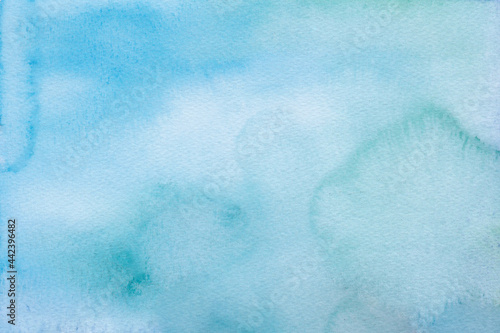 Blue watercolor abstract background. Watercolor pastel wallpaper