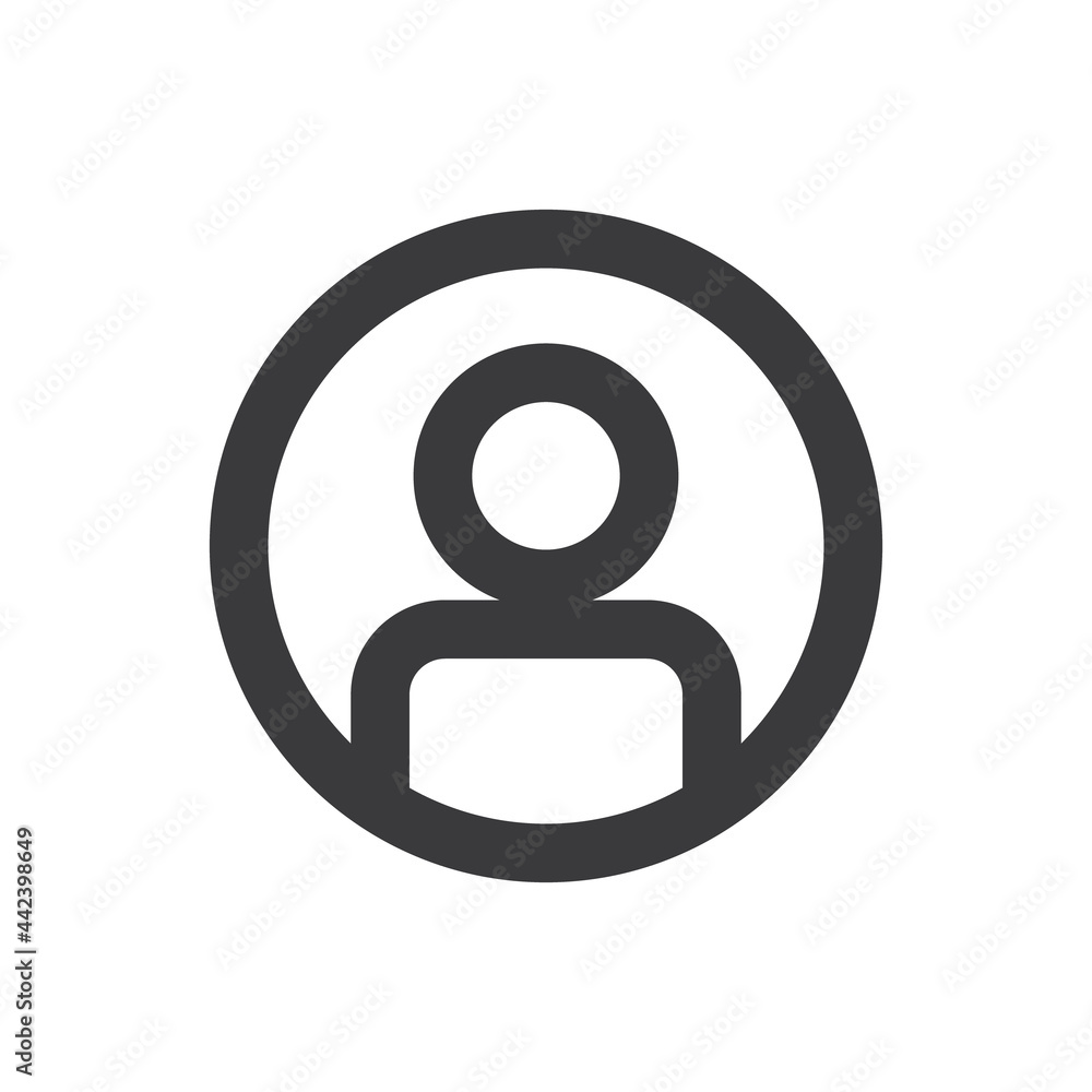 User icon. Human person symbol. Avatar login sign. User icon. Human person symbol. Avatar login sign.