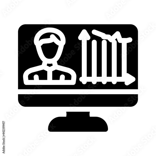 client activity analysis kyc glyph icon vector. client activity analysis kyc sign. isolated contour symbol black illustration