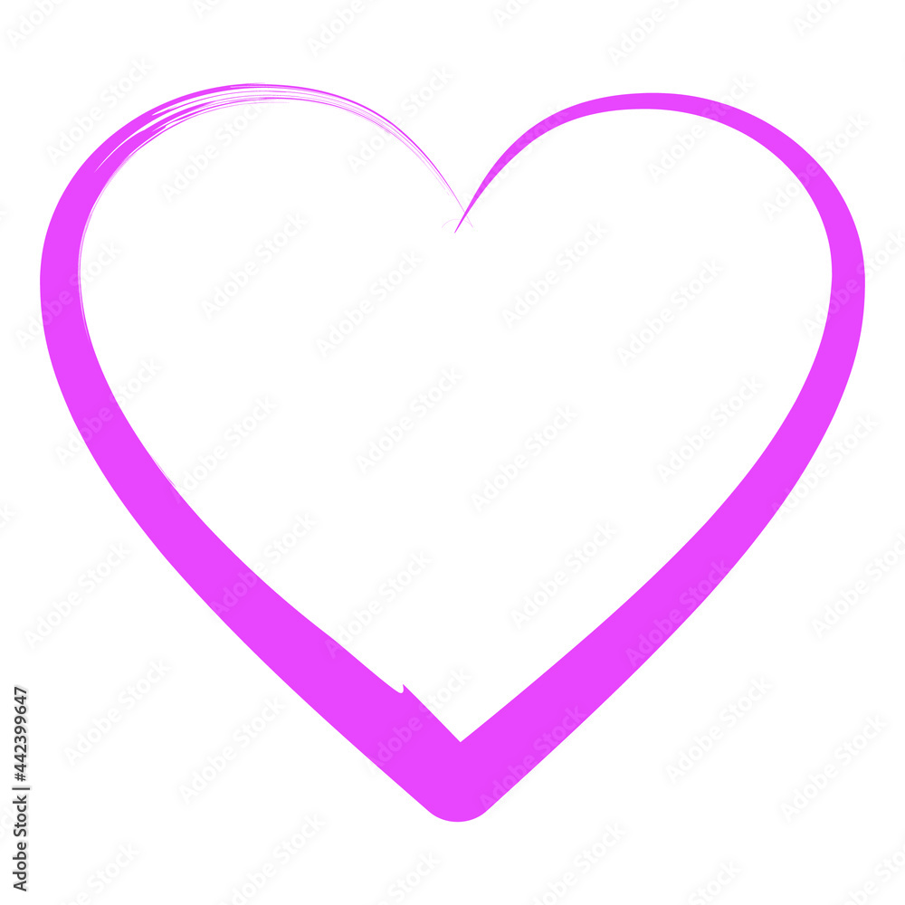 ilustrasi pink heart shape