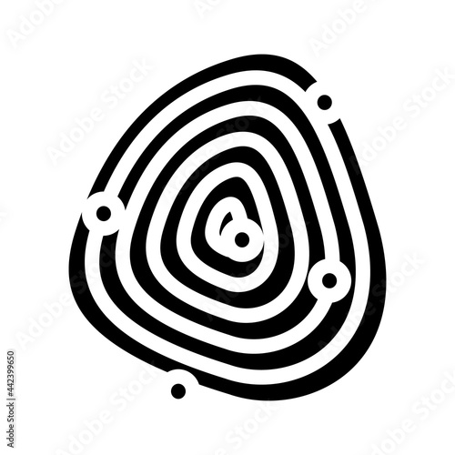 fingerprinting client kyc glyph icon vector. fingerprinting client kyc sign. isolated contour symbol black illustration
