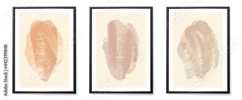 Grunge wall art. Creative abstract grunge backdrops. Highly detailed grungy stains and strokes. Trendy pastel colors posters.