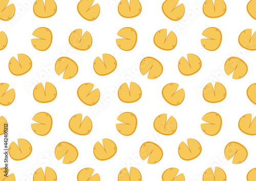 Fortune cookie pattern wallpaper. Fortune cookie symbol vector.