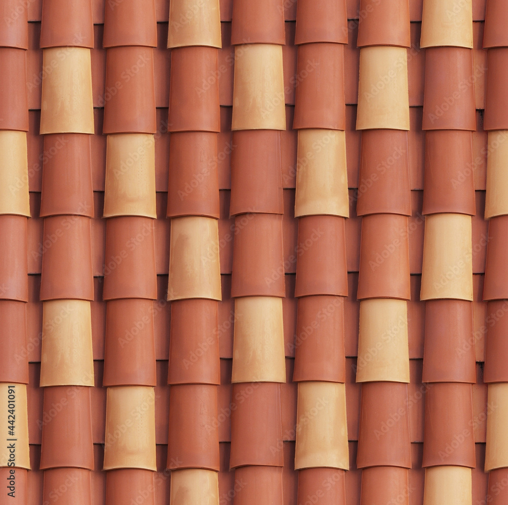 Seamless Tileable Texture of Ceramic Roofing Tiles Seamless Tileable Texture of Ceramic Roofing Tiles