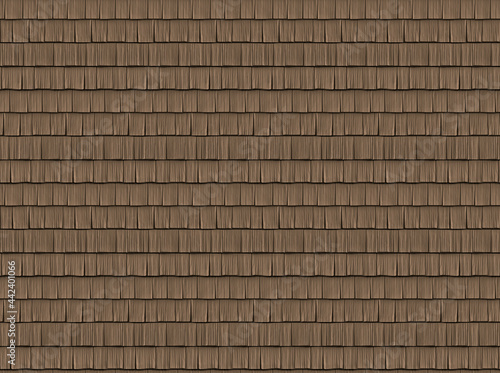 Seamless Texture of Cedar Wood Shakes Shingles