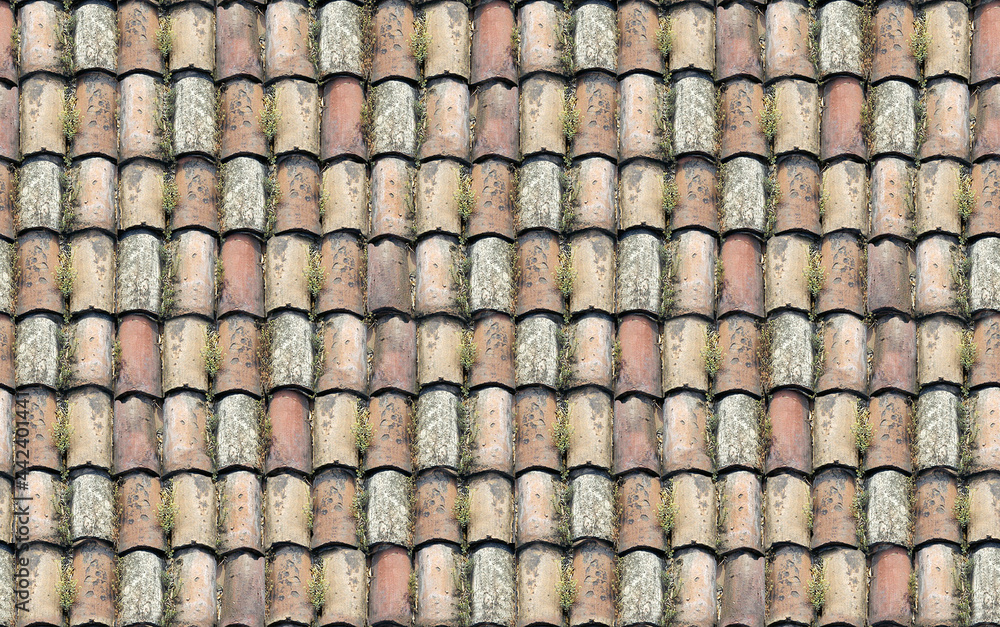 Seamless Tileable Texture of Ceramic Roofing Tiles Seamless Tileable Texture of Ceramic Roofing Tiles