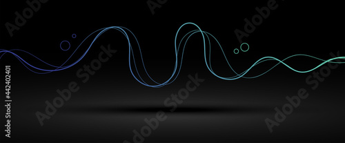 sfondo, linee, concetto, onde