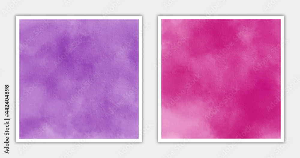 Fototapeta premium Abstract watercolor textures isolated backgrounds design. Wet square vector paint art for banner, cards, background paper design.