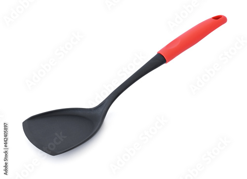 Black plastic kitchen spatula