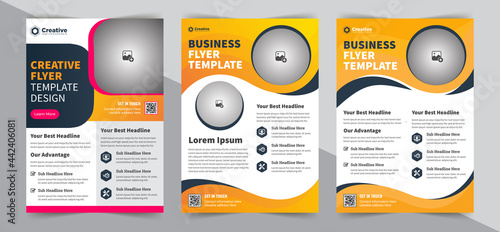 Modern And Creative brochure design, cover layout, annual report, poster, corporate flyer A4 size Template Design