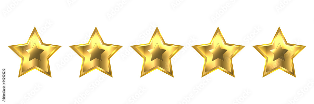 Five stars rating vector icon Five stars rating vector icon