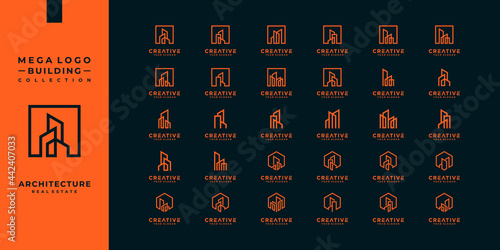 Real estate building logo collection