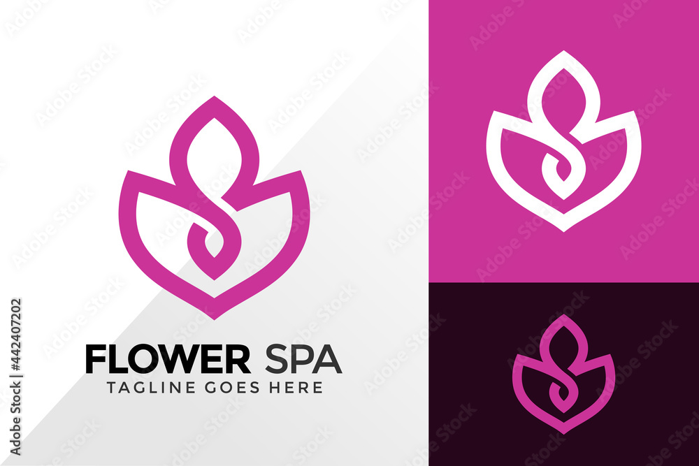Flower Spa Logo Design, Brand Identity Logos Designs Vector Illustration Template Flower Spa Logo Design, Brand Identity Logos Designs Vector Illustration Template