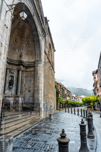 Church of Santa María La Real in the town of Azkoitia next to the Urola river, Gipuzkoa. Basque Country photo