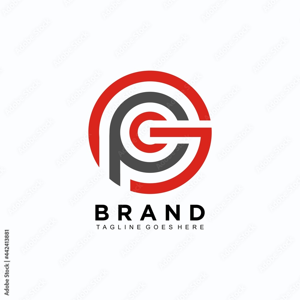 GPC initial logo simple design concept for brand and other business
