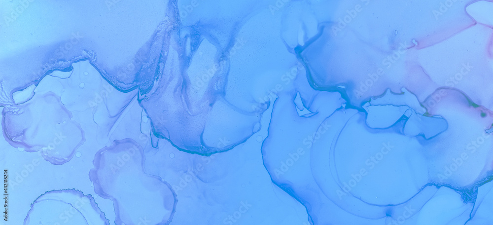 Blue Pastel Flow Water. Watercolor Paint Blue Pastel Flow Water. Watercolor Paint