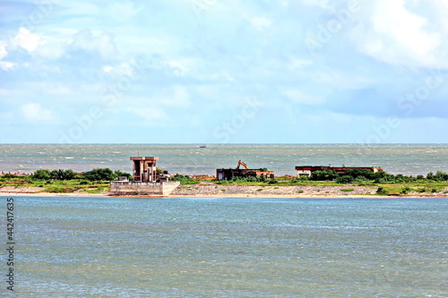 Various panoramic views of the port, piers, terminal and cityline of the Port of Paradeep, India. photo