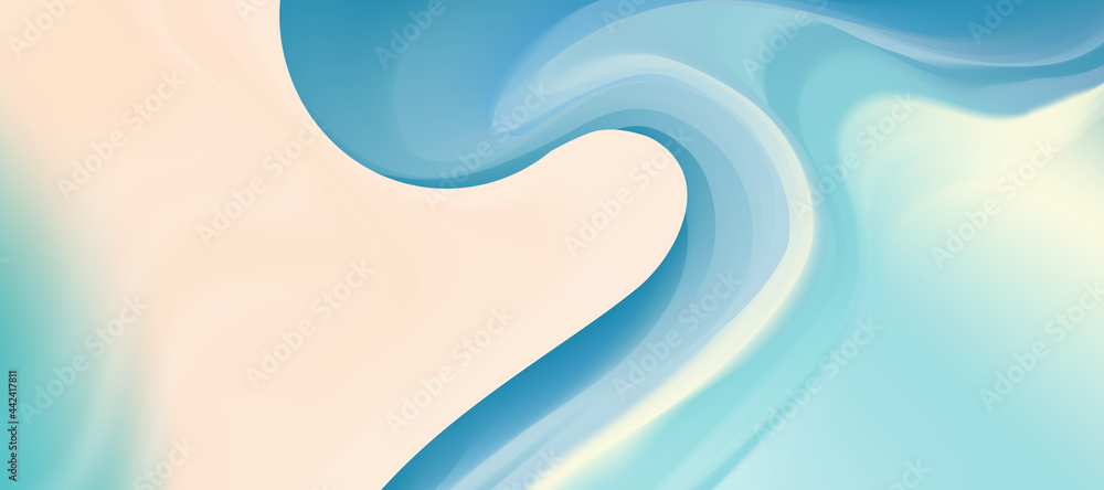 Abstract liquid background design, blue paint flow, artistic fluid ...