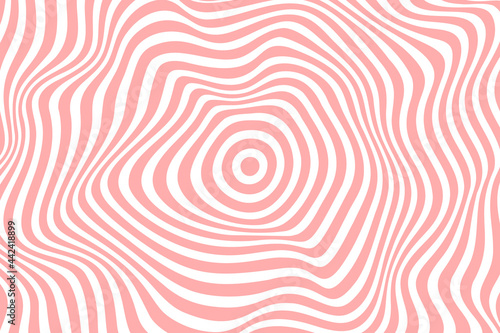 Simple wavy background. Vector abstract illustration with optical illusion, op art.