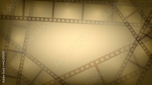 Shabby sepia background with film around the edges