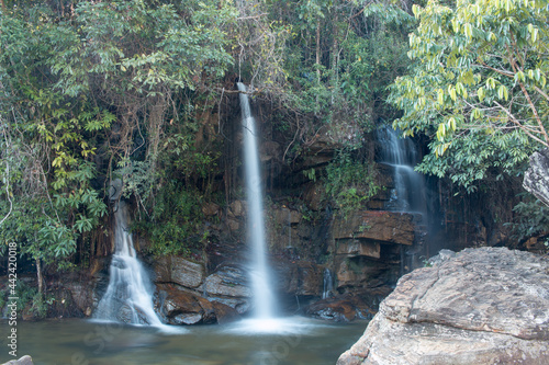 The Waterfall Old Mill or Chachoeira da Usina Velha just outside of the city of Pirenopolis, Brazil