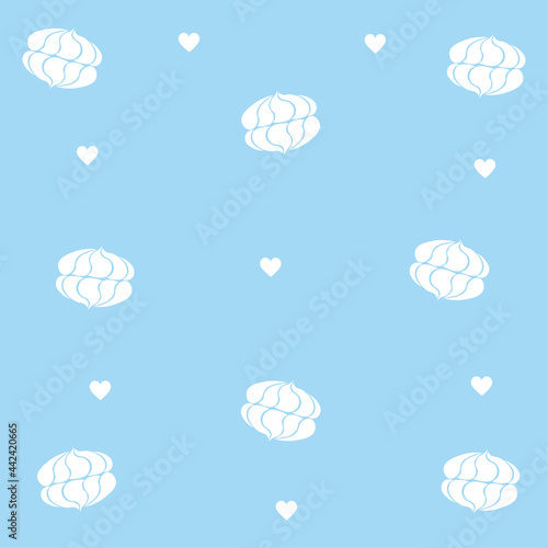 marshmallow sweets pattern. vector illustration