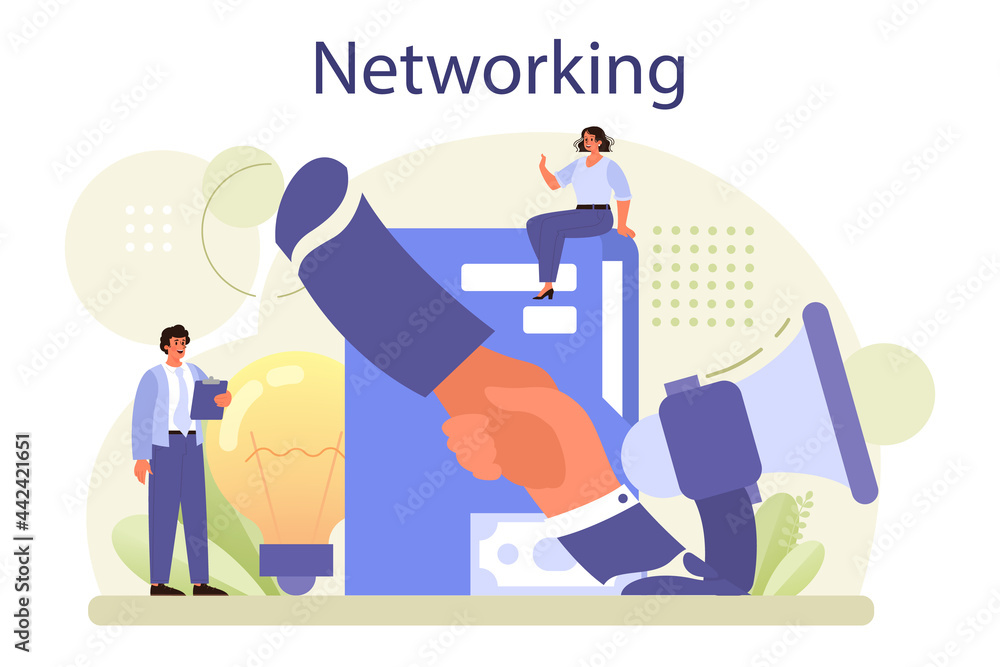 Networking concept. Employees collaboration, establishment of partnerships