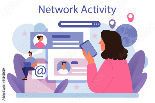 Network activity. Customer attention and business communication monitoring