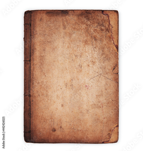 Really old book,isolated on white. 